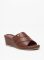 Women’s Textured Slip-On Sandals With Wedge Heels